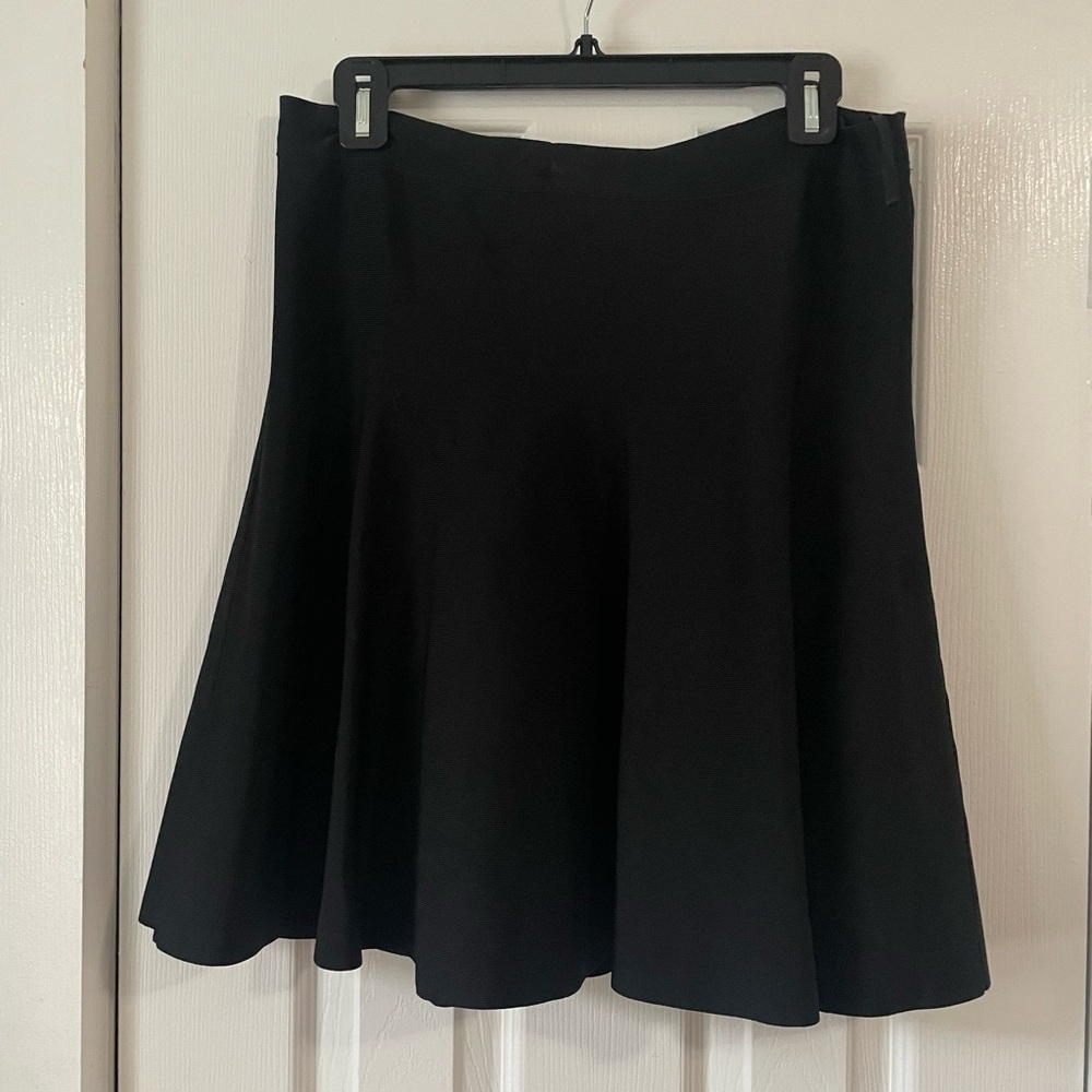 BCBG Black Mini Skater Skirt for Work